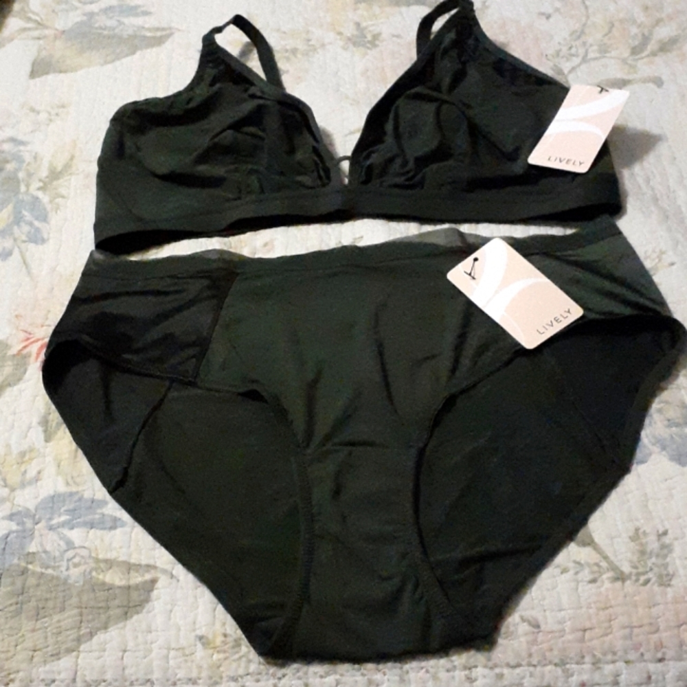 Lively Luxe Trim Bralette and High-Waist Bikini Set